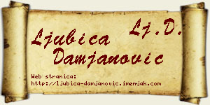 Ljubica Damjanović vizit kartica